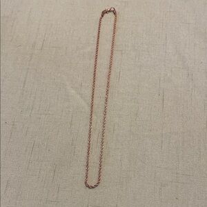 Classic Rose Gold Rope Chain Necklace - Women Jewelry